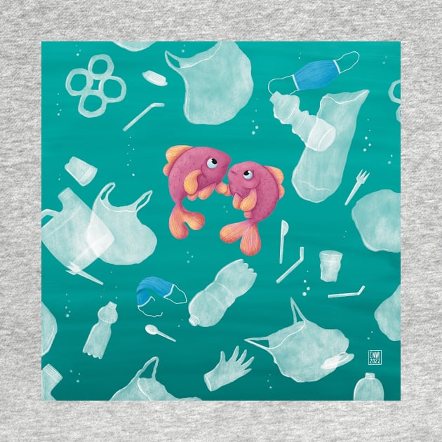 Plastic ocean by Emma Wiklund Art